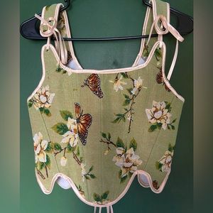 NWOT Butterfly Corset Top